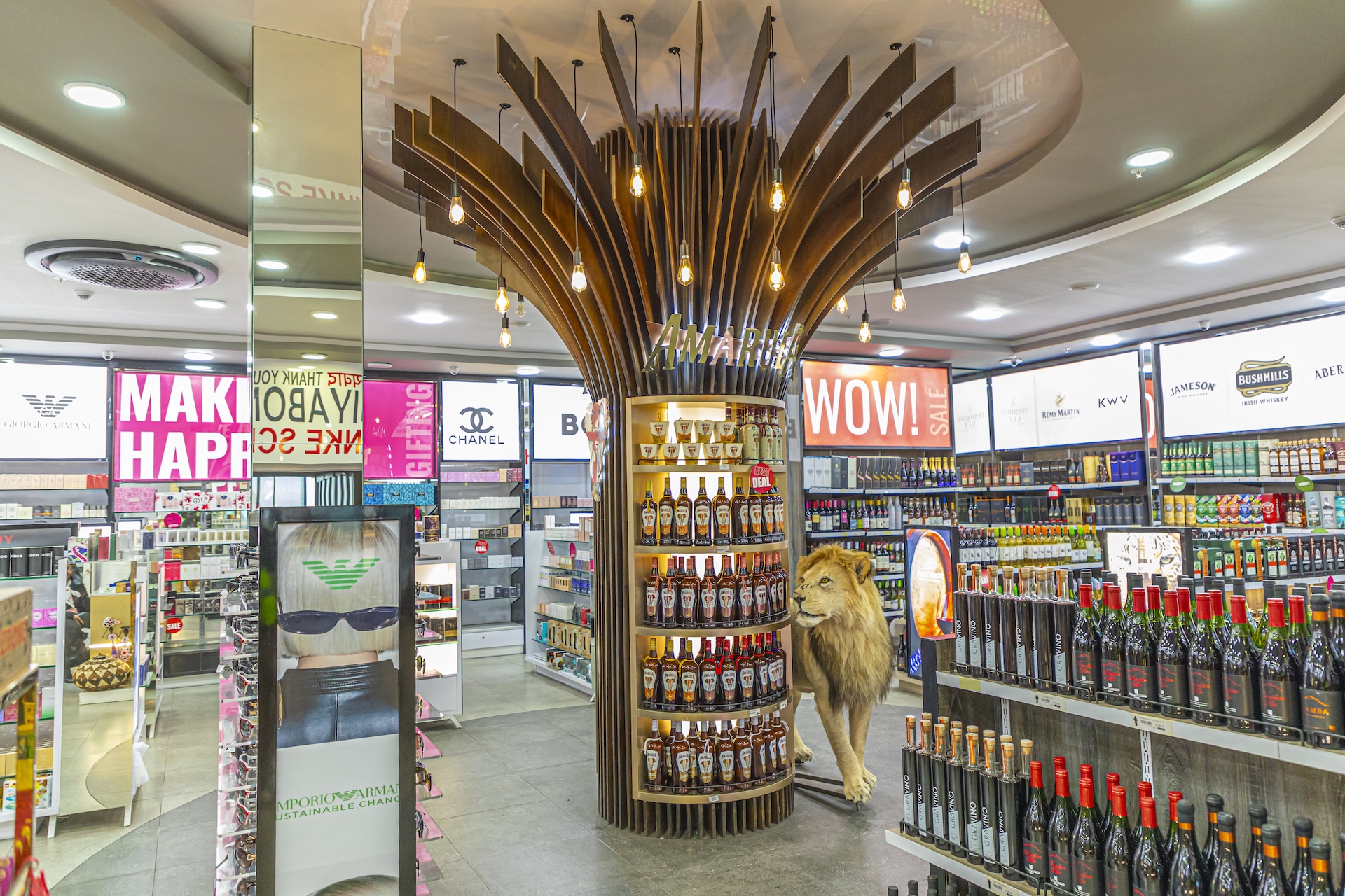 Paragon Duty Free interior at HKIA